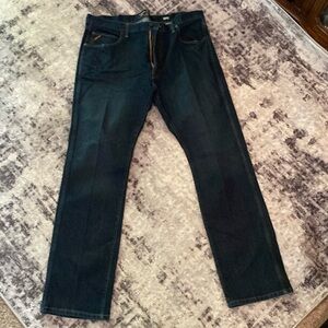 Men’s Ariat blue jeans straight leg rebar M5 40/34